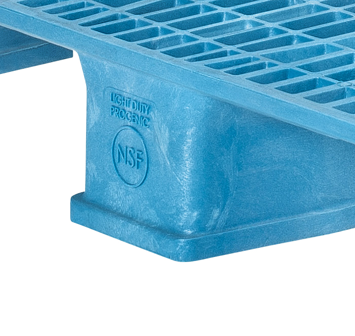 40 x 48 ProGenic 3 Stringer Stackable Plastic Pallet - Blue Image 3